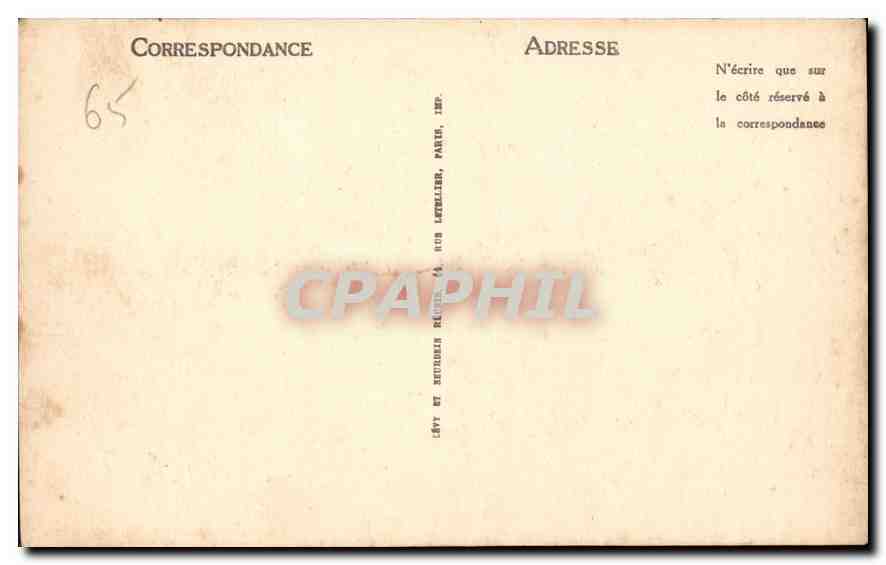 CPA Lourdes Vue generale du Pic du Jer  — Verso