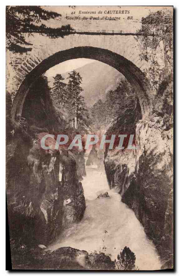CPA Environs de Cauterets Gouffre du Pont d'Espagne 