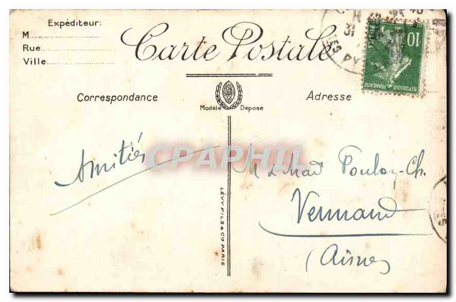 CPA Lourdes Le Calvaire La Premiere Station  — Verso
