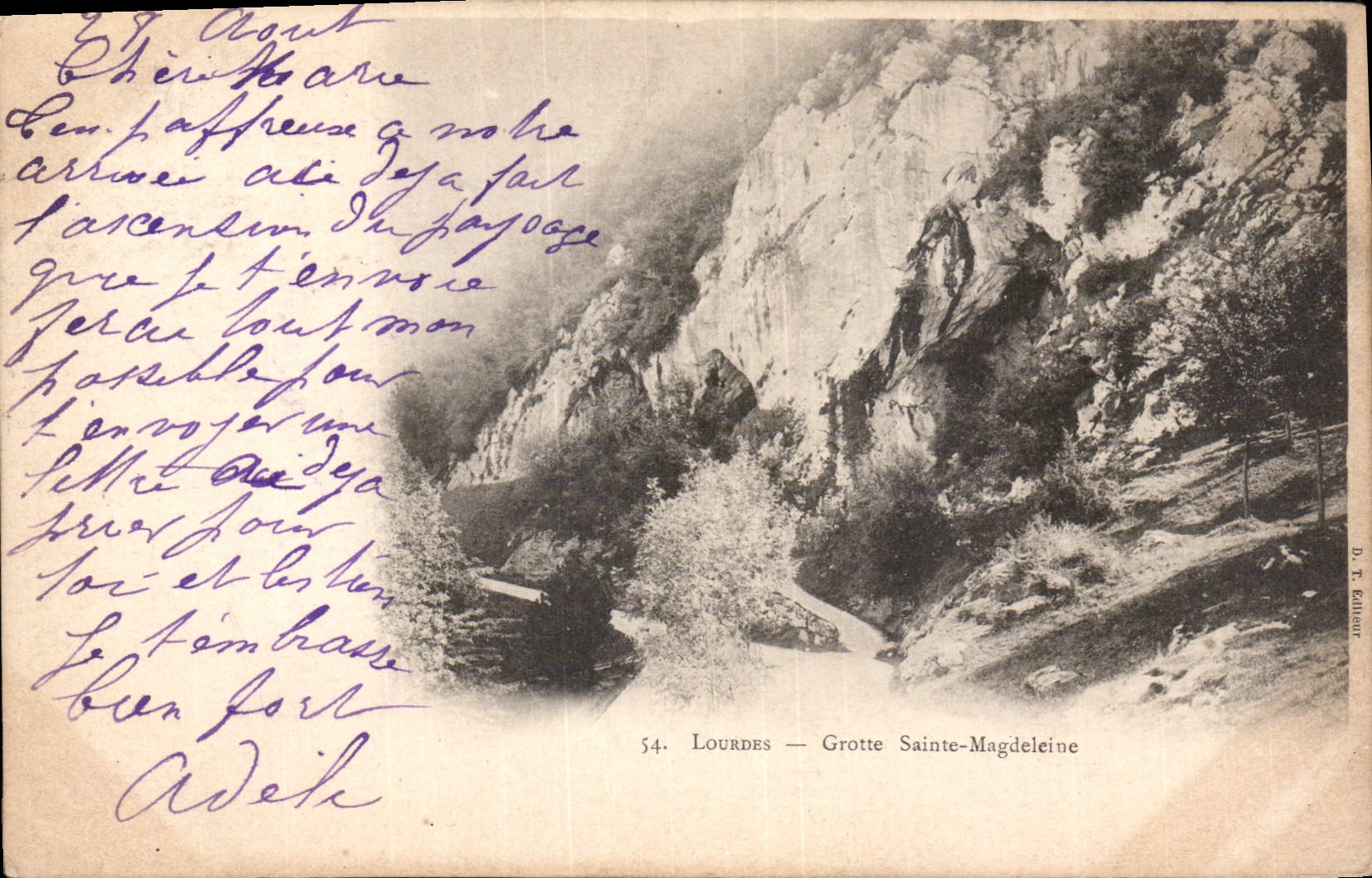 CPA Lourdes Grotte Sainte Magdeleine 