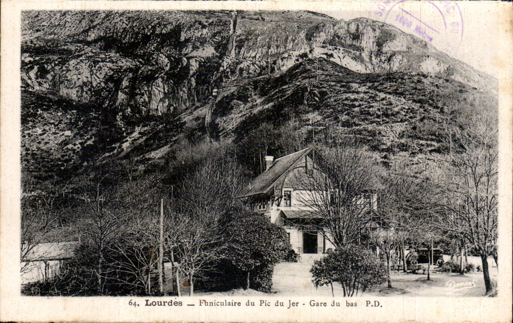 CPA Lourdes Funiculaire du Pic du Jer Gare du bas 