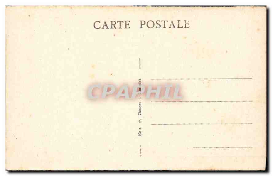 CPA Lourdes Funiculaire du Pic du Jer Gare du bas  — Verso