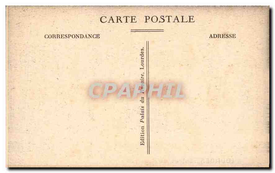 CPA Lourdes Entree du Rosaire  — Verso