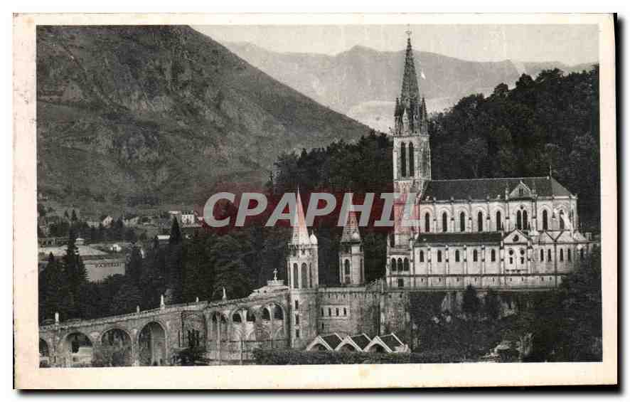 La Basilique et le Pic du Dôme à Lourdes — Édition P. Douet, Lourdes