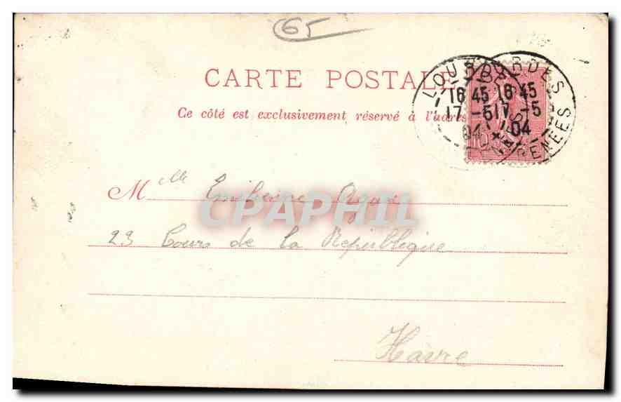 CPA La Vallee de Lourdes  — Verso