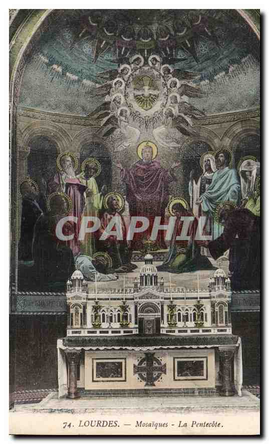 CPA Lourdes Mosaiques La Pentecote 