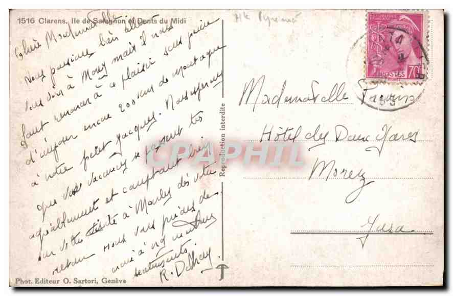 CPA Clarens  — Verso