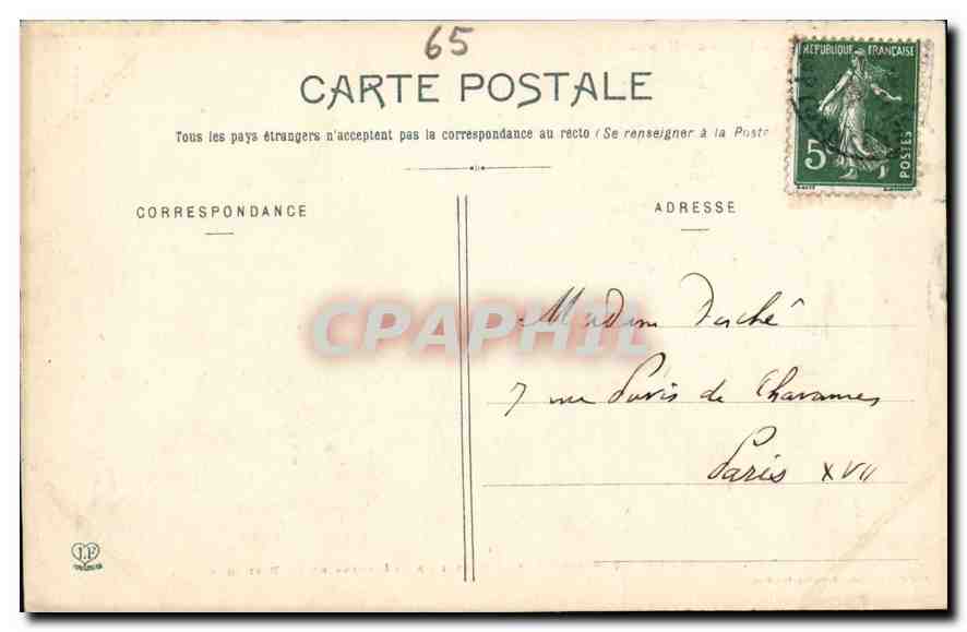 CPA Les Hautes Pyrenees Lourdes Bords du Gave  — Verso