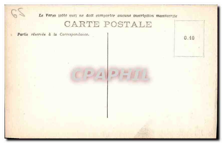 CPA Capvern Vue de tableau a l'interieur de la buvette  — Rückseite