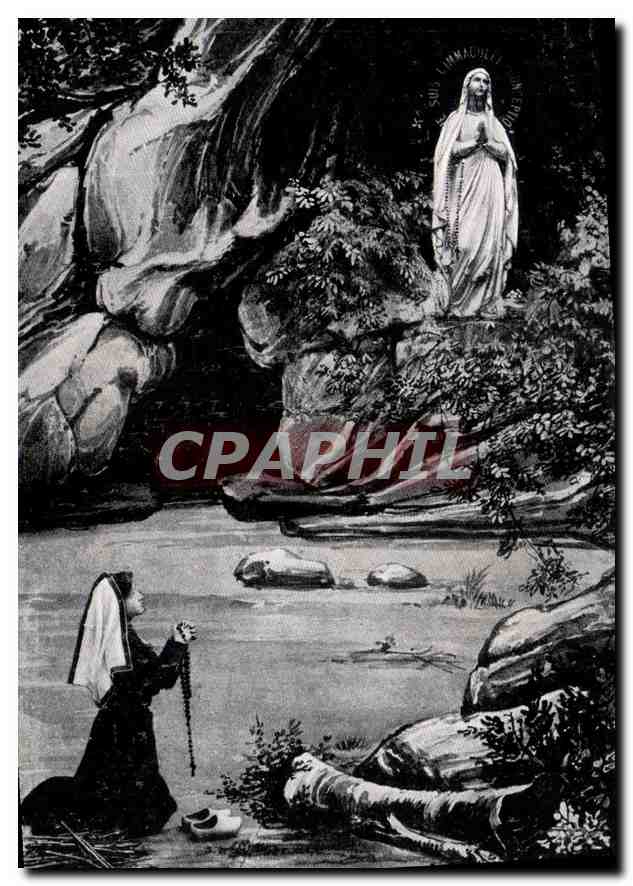 CPA Lourdes L'apparition