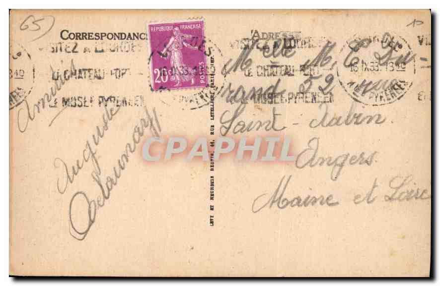 CPA Souvenir de Lourdes  — Verso
