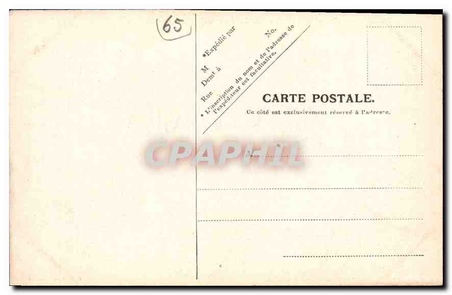 CPA Lourdes Le Fort et le Pont sur le Gave  — Verso