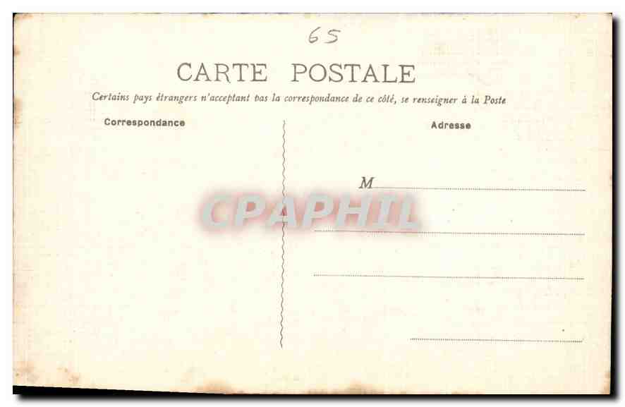 CPA Lourdes vallee d'Argeles et le Gave  — Rückseite
