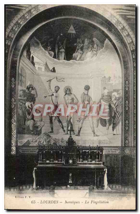 CPA Lourdes Mosaiques La Flagellation 