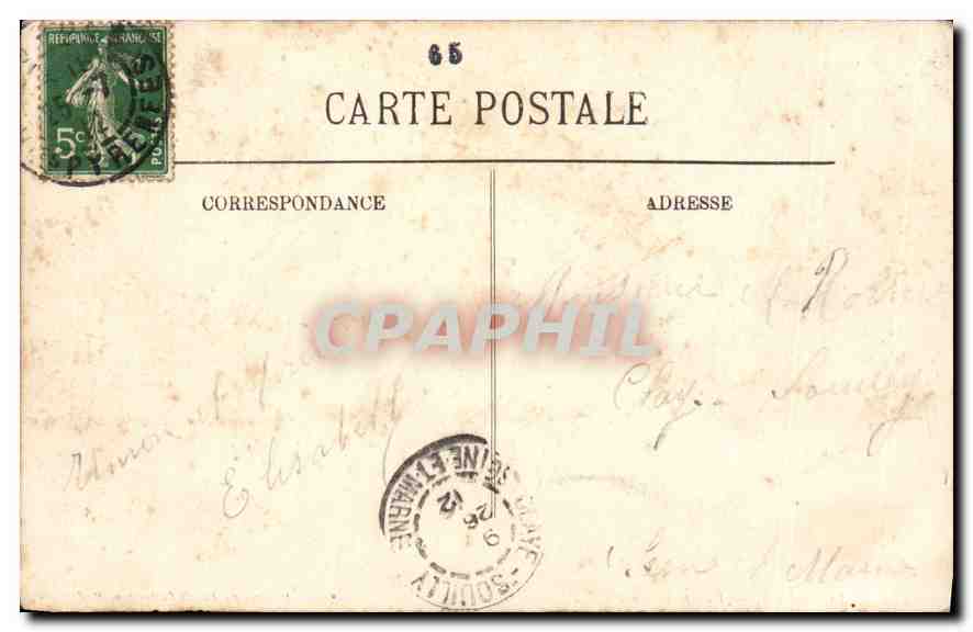CPA Lourdes Vue plongeante  — Verso