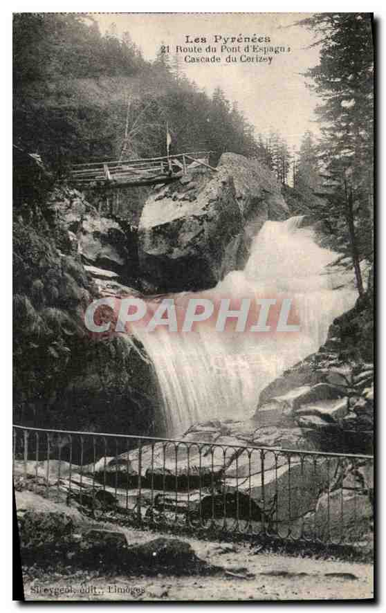 Cascade du Corizey — Les Pyrénées — Sireygeol, édit., Limoges