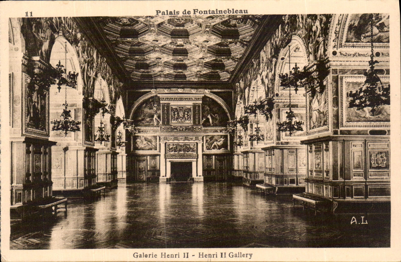 Palais de Fontainebleau — Galerie Henri II — éditeur A.L. n°11