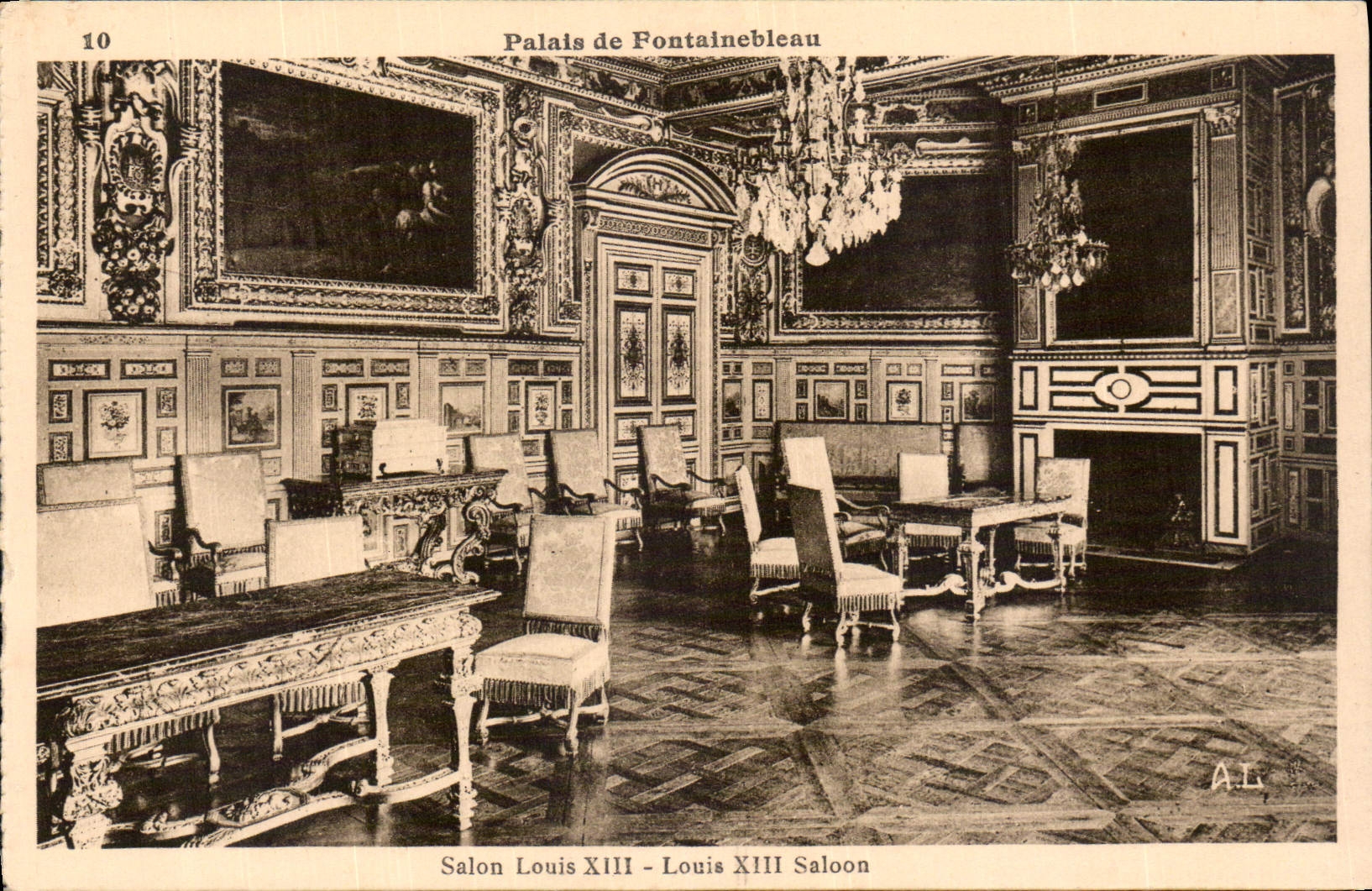 Palast von Fontainebleau — Salon Louis XIII — Verlag A.L. n°10