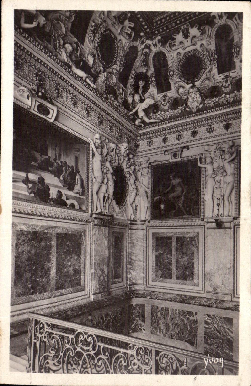 Intérieur du Palais de Fontainebleau — Salle des Sardines — Édition d'Art Yvon, n° 72