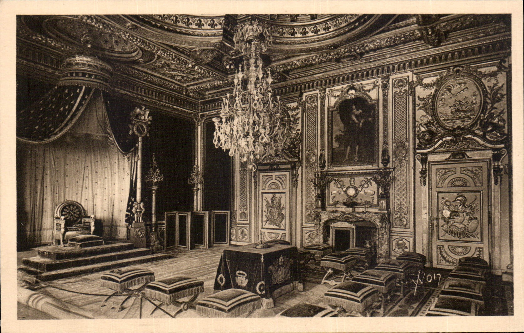 Salle du Trône — Palais de Fontainebleau — Édition d'Art YVON, Paris