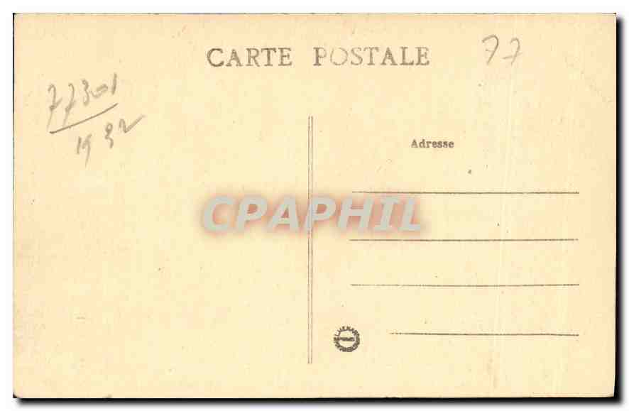 Palais de Fontainebleau — La Grille d'Honneur et la Cour des Adieux — Collection Artistique L. M. — Verso