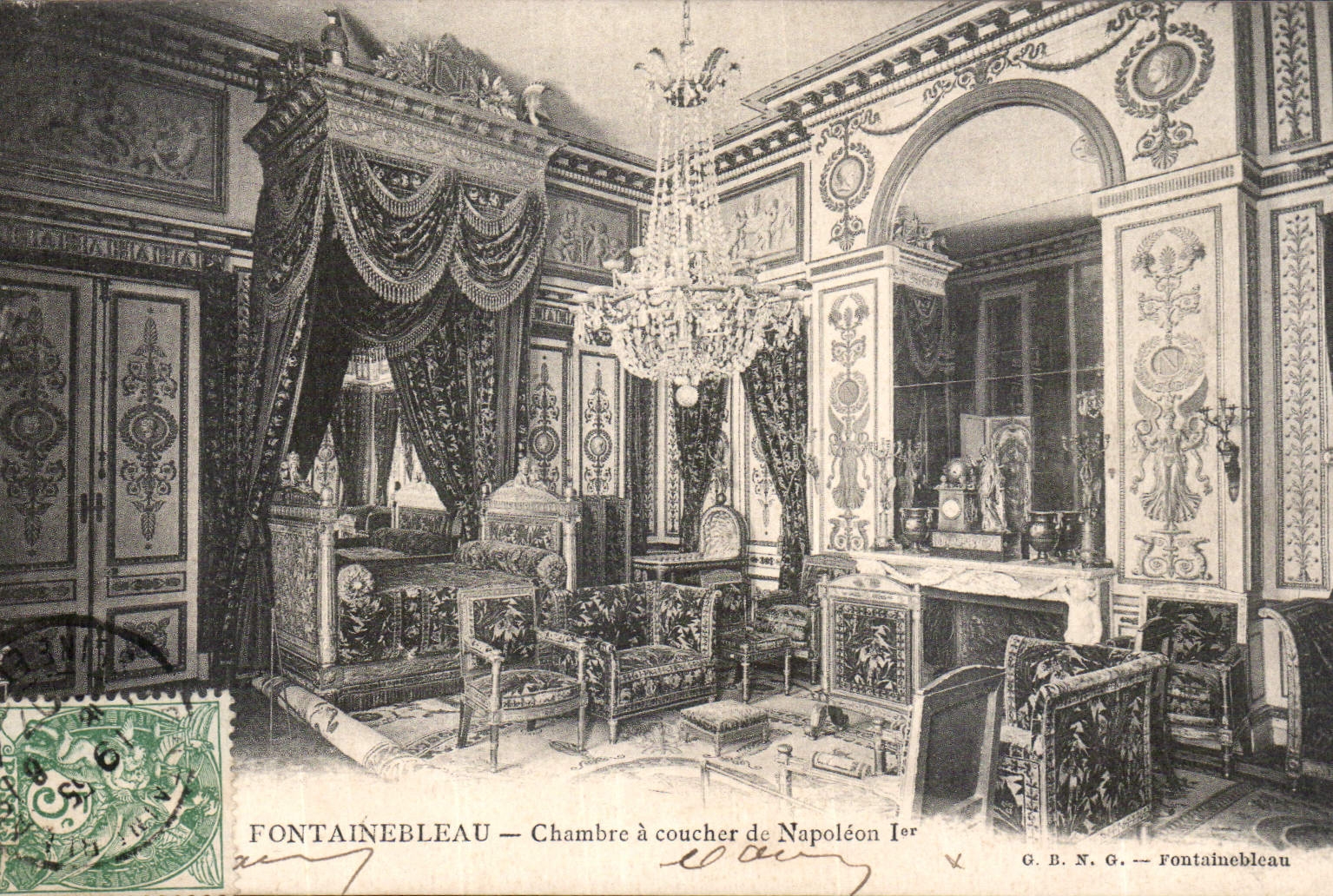 Fontainebleau — Schlafzimmer von Napoleon I. — G.B.N.G. — Fontainebleau