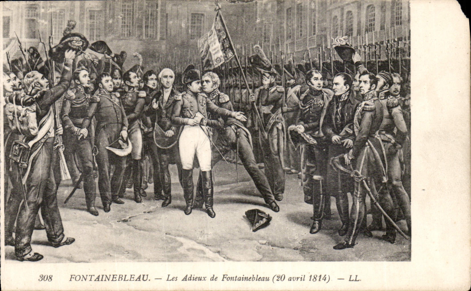 Fontainebleau — Les Adieux de Fontainebleau (20 avril 1814) — LL.