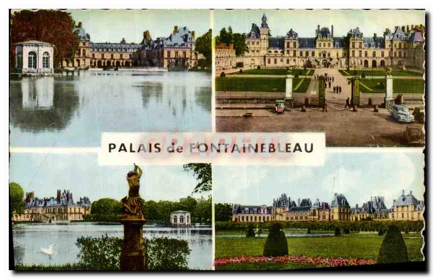 Palazzo di Fontainebleau — vista panoramica — editore non identificato