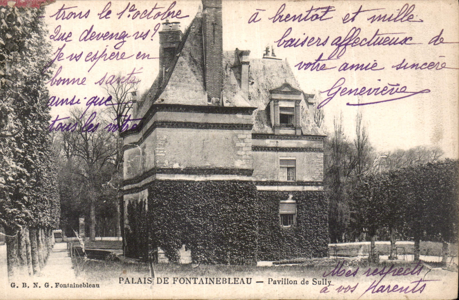 Palacio de Fontainebleau — Pavillon de Sully — G.B.N.G. Fontainebleau