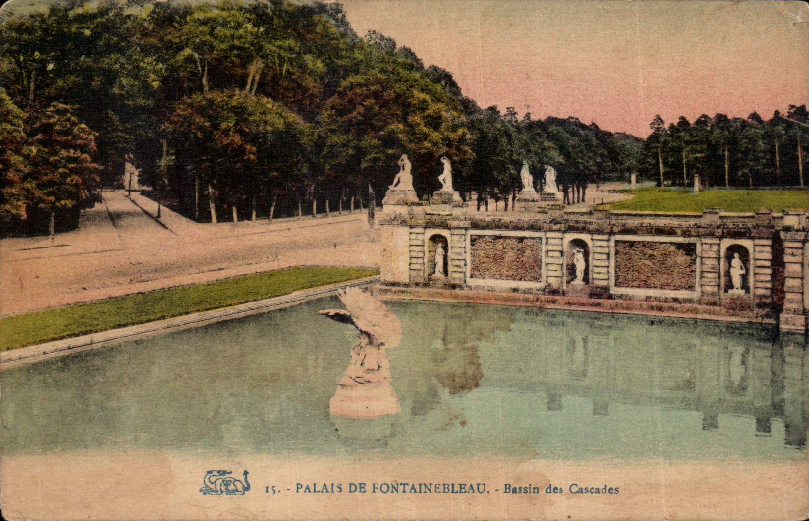 Palais de Fontainebleau — Bassin des Cascades — Éditeur inconnu, n° 15
