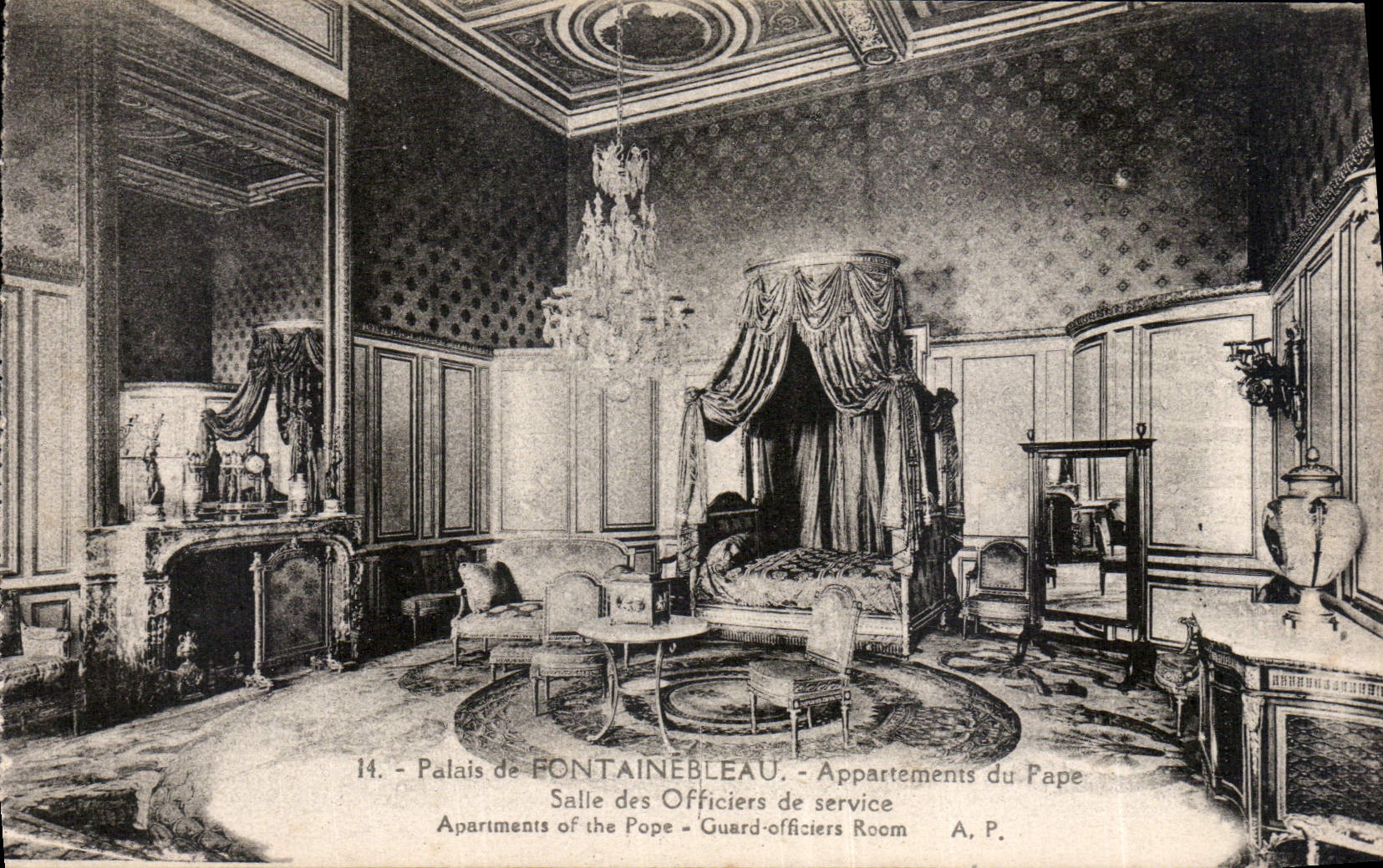 Palast von FONTAINEBLEAU - Appartements des Papstes - Zimmer der Dienstoffiziere