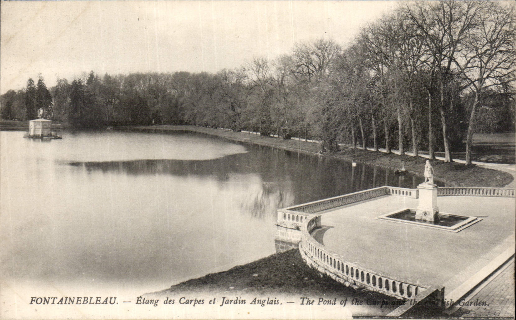 Fontainebleau — Laguna de las Carpas y Jardín Inglés — Editor no identificado, número de serie no visible