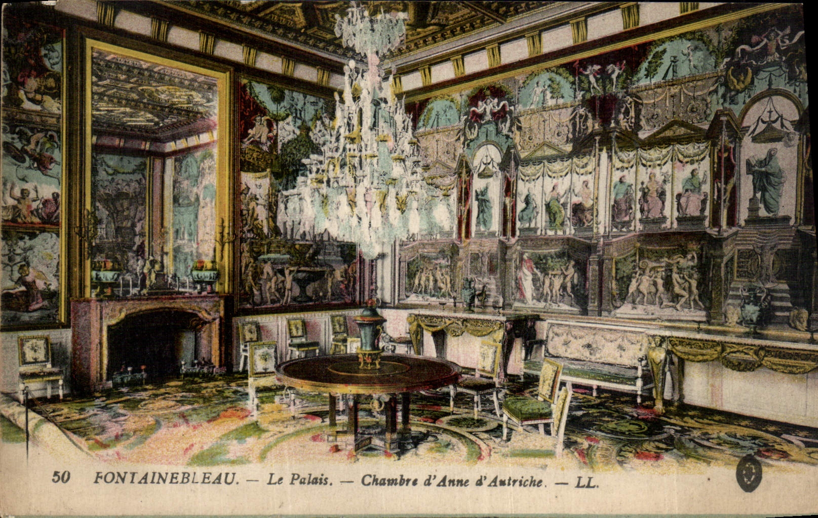 Fontainebleau — Le Palais — Chambre d'Anne d'Autriche — LL. n°50