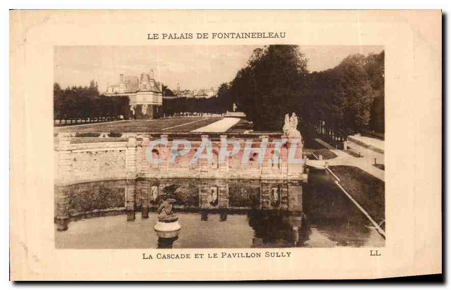 Die Wasserfall und das Pavillon Sully — Das Schloss Fontainebleau — LL