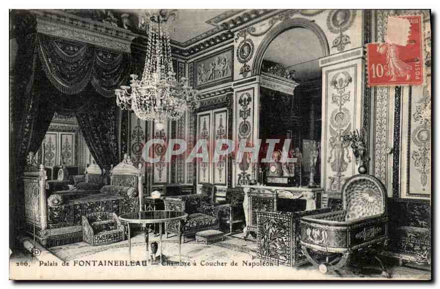 Palais de FONTAINEBLEAU — Chambre à Coucher de Napoléon — éditeur CPAPHIL, n° 266