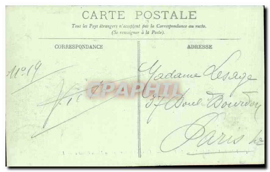 Fontainebleau — Il Palazzo, L'Étang e il Padiglione del Museo Cinese — LL — Verso