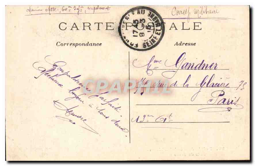 Palast von Fontainebleau — Thronsaal — Verlag unbekannt, Nr. 29 — Rückseite