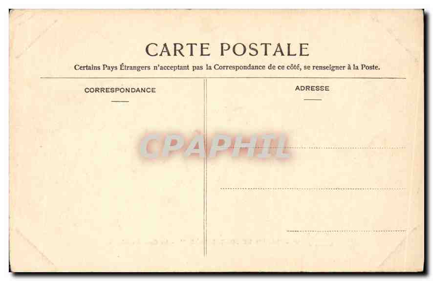 Palacio de Fontainebleau — La Cour des Adieux — Editor no identificado, n° 27 — Reverso