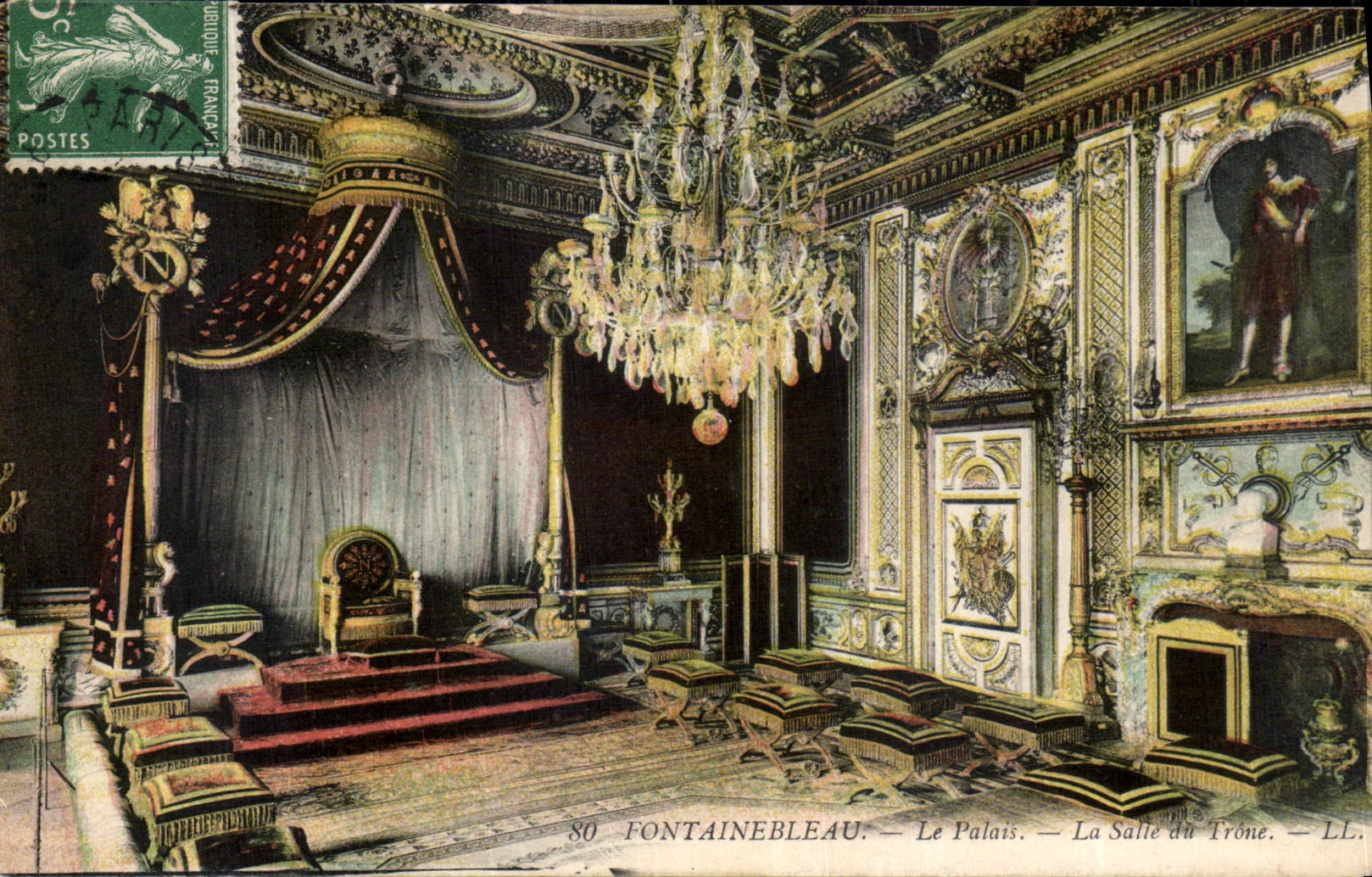 Fontainebleau — Le Palais — La Salle du Trône — LL. — Éditeur LL, n° 80