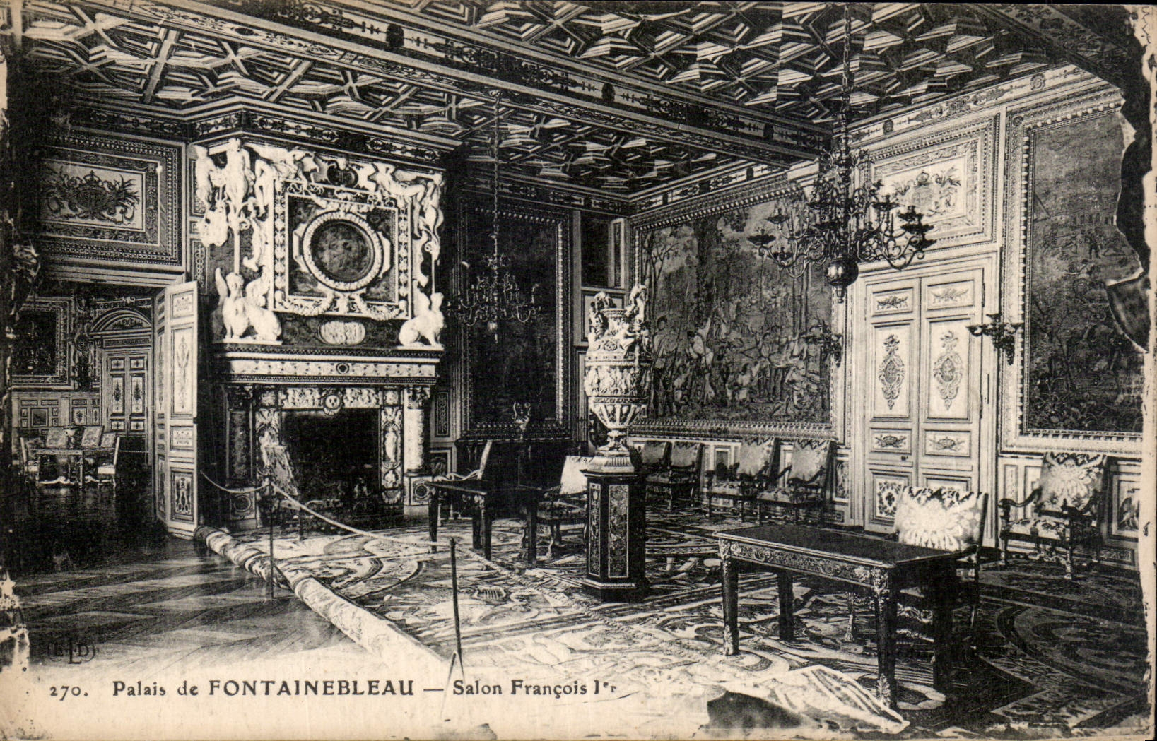 Schloss FONTAINEBLEAU — Salon François Ier — Verlag E. Le Deley, n° 270