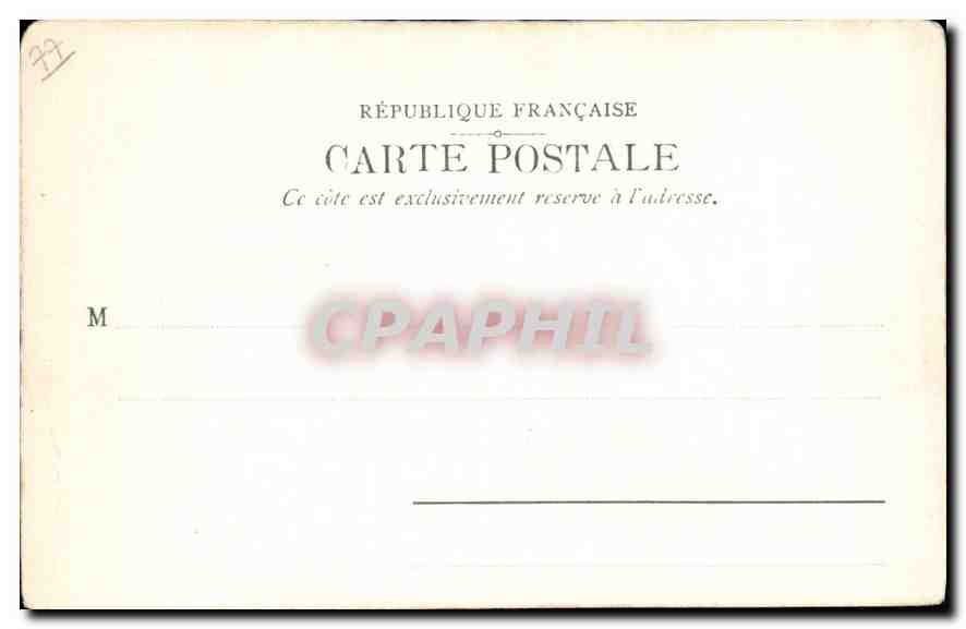 CPA Le Chateau pris du Parterre Fontainebleau  — Verso