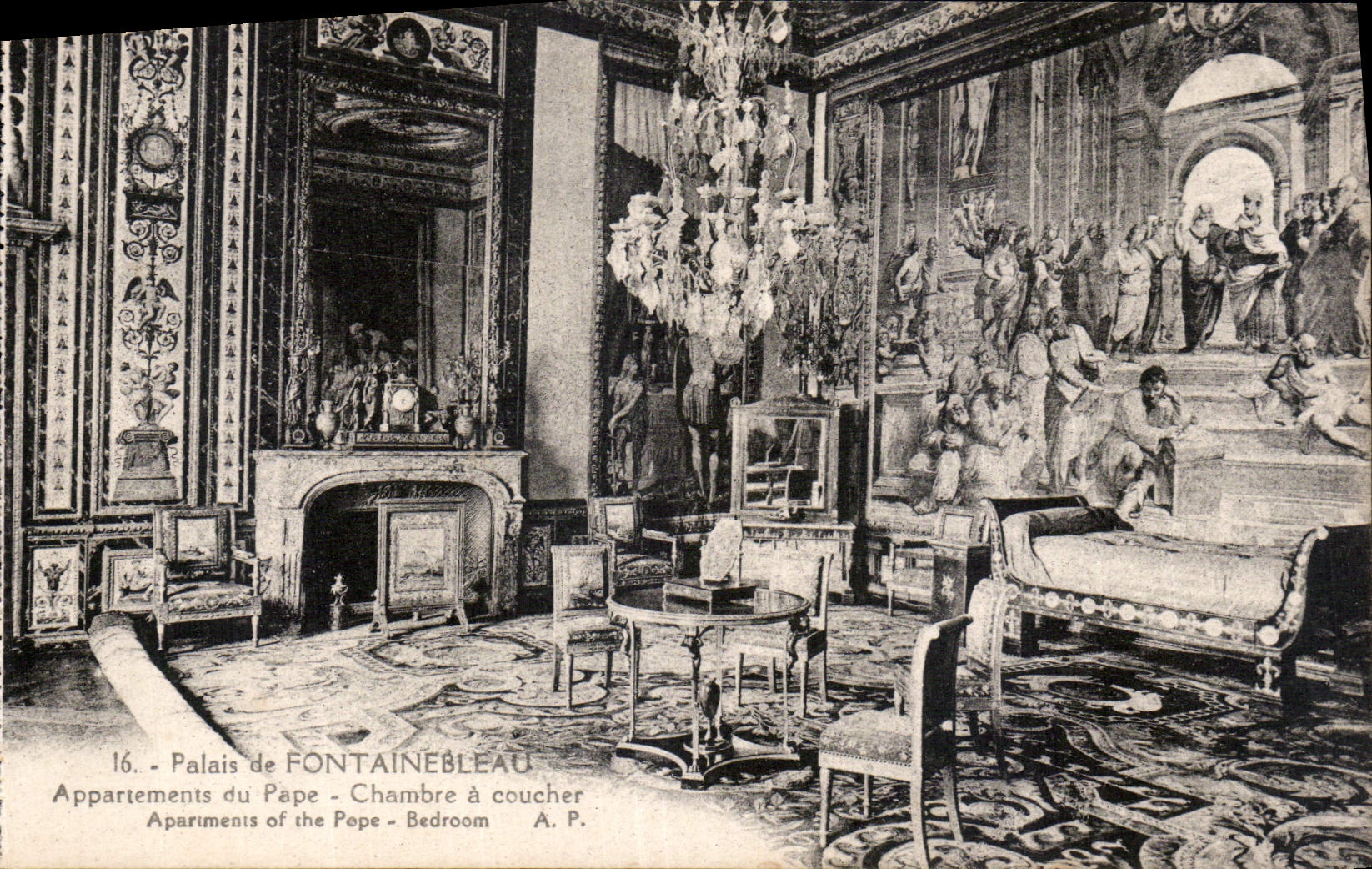 Palais de Fontainebleau — Appartements du Pape — Chambre à coucher — A. P. n°16