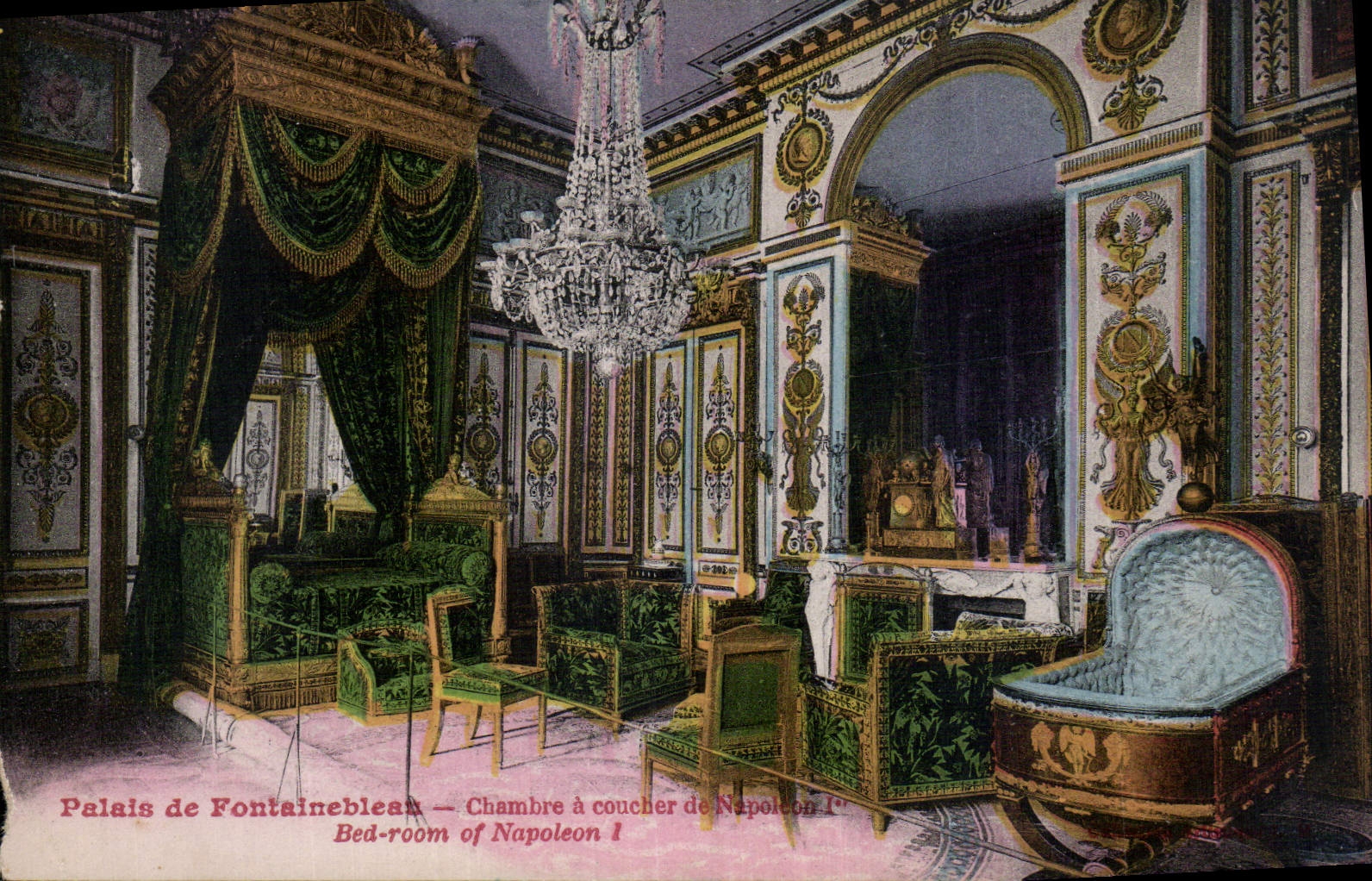 Palais de Fontainebleau — Chambre à coucher de Napoléon Ier — Imp. Photomécanique PÉGARD