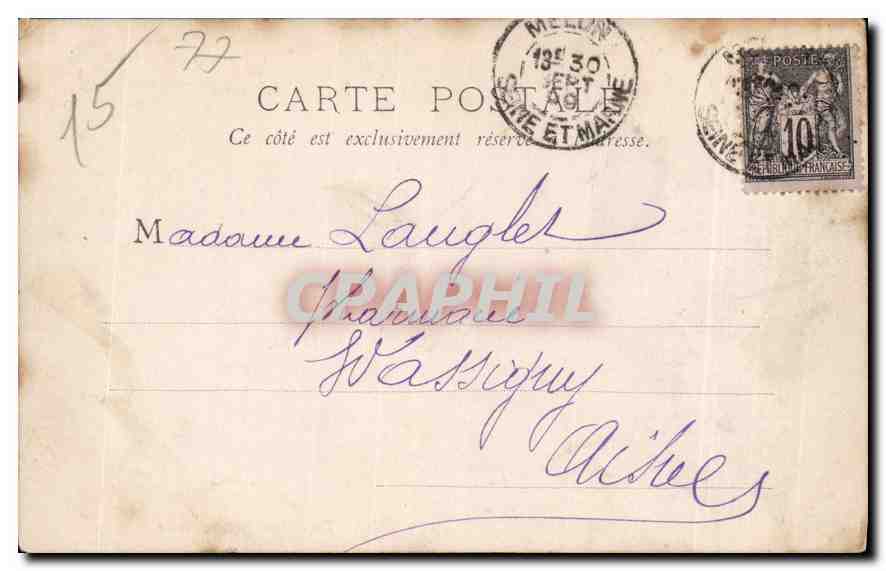 Pavillon Maintenon — Fontainebleau — Éditeur non identifié — Verso