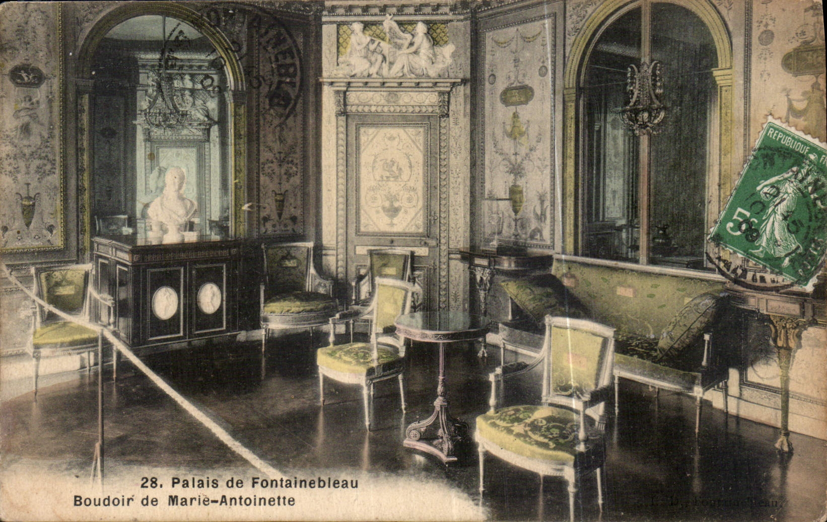Schloss Fontainebleau — Boudoir von Marie-Antoinette — Verleger L. Béguin, n°28