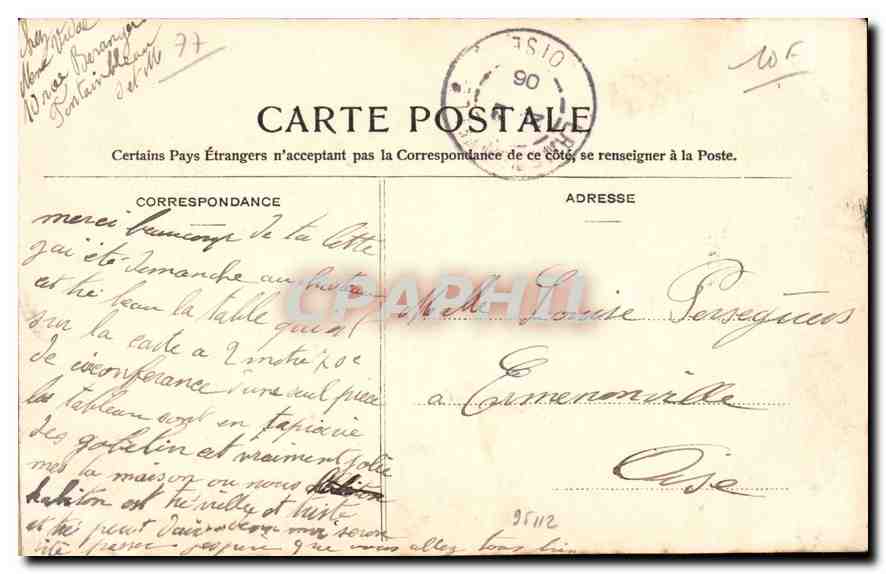 Palais de Fontainebleau — Salon des Tapisseries — éditeur Amihi Da, n°83 — Rückseite