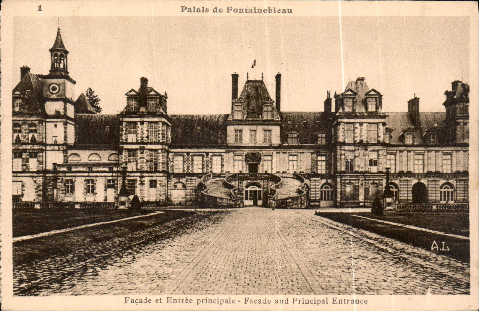 Palast von Fontainebleau — Fassade und Haupteingang — A.L.
