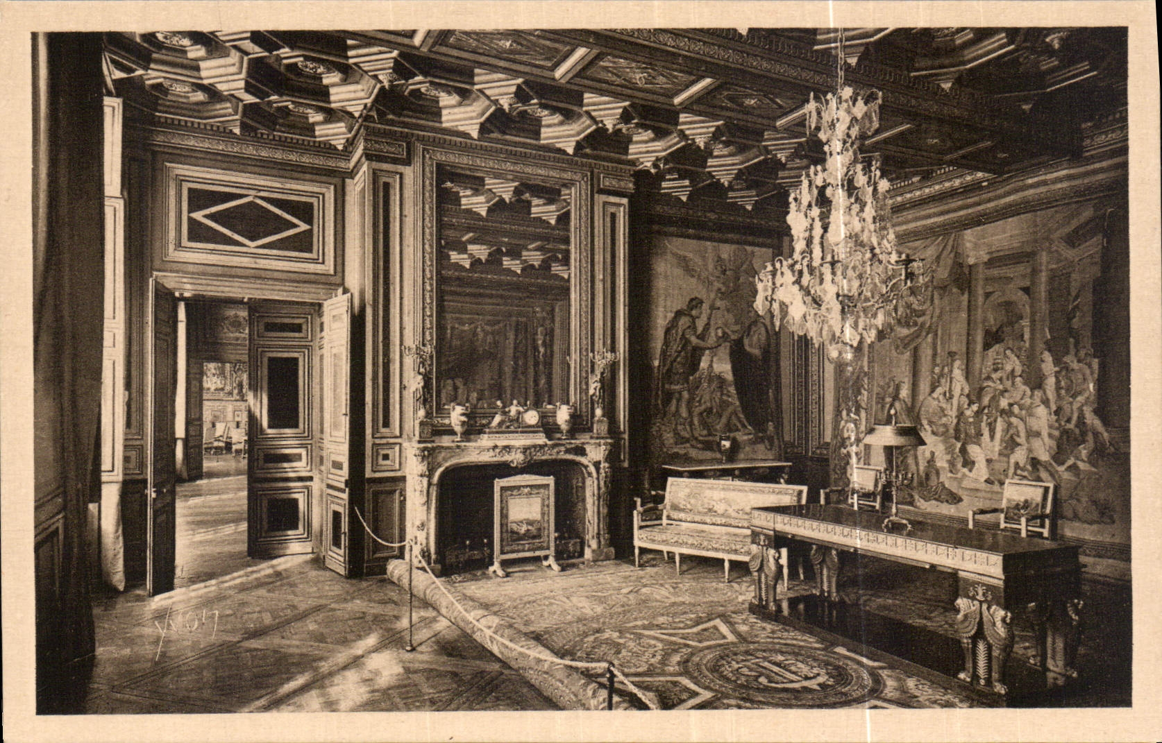 Palast von Fontainebleau — Tapisserie-Saal — Kunstausgabe YVON