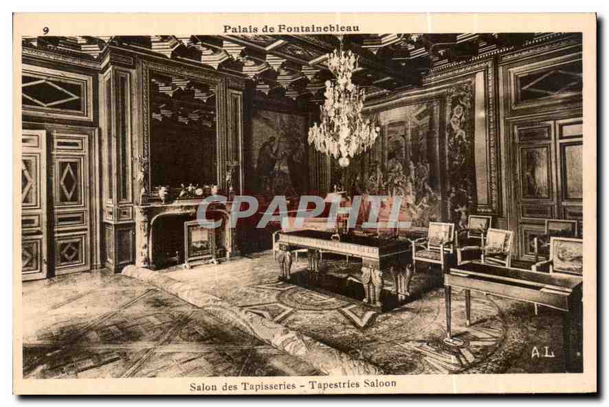 Palace of Fontainebleau — Tapestry Room — publisher A.L. n°9
