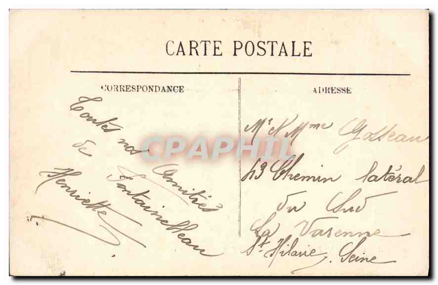 Fontainebleau — Il Palazzo e il Lago delle Carpe — LL — Verso
